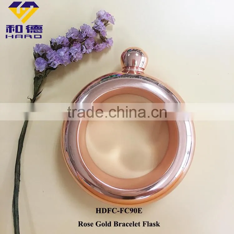 Stainless Steel rose gold bracelet flask