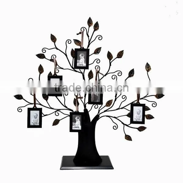 Metal family tree photo frame