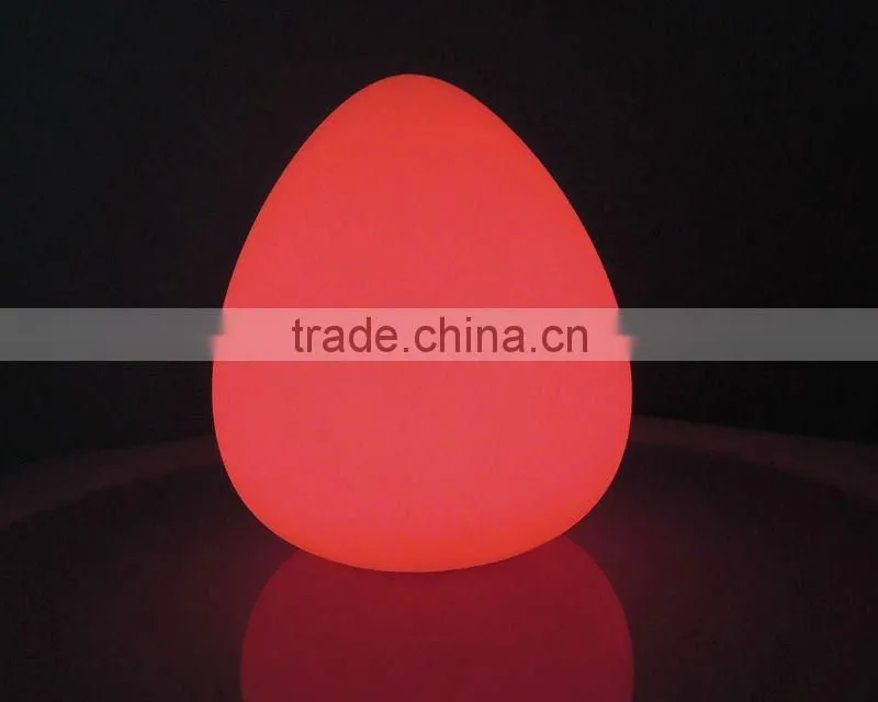 rechargeable color changing led egg shape lamp