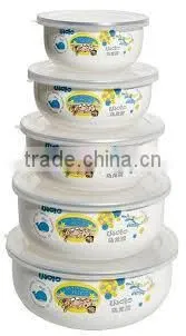 enamel storage bowl