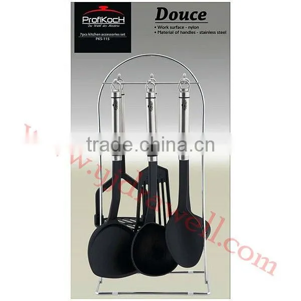 NY-1004 6 Pcs Nylon kitchen tool set with stand