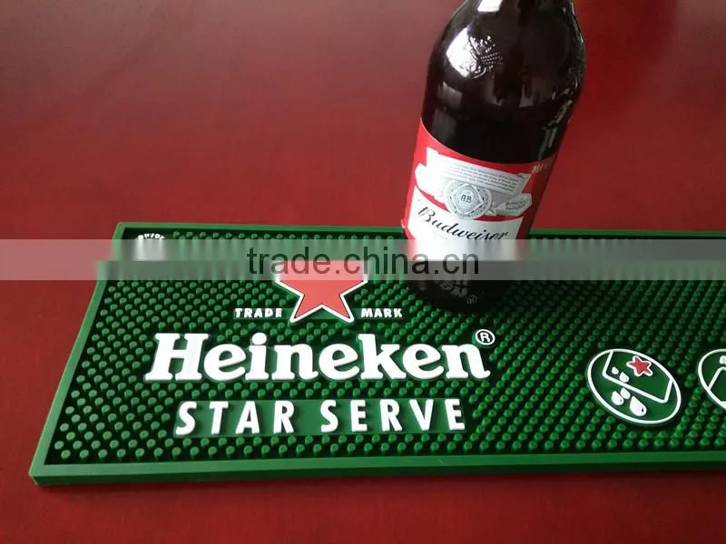 Promotion bar mat suppliersTop Quality PVC Customized bar spill mat