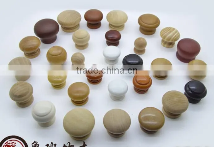 Wood mushroom handle knob