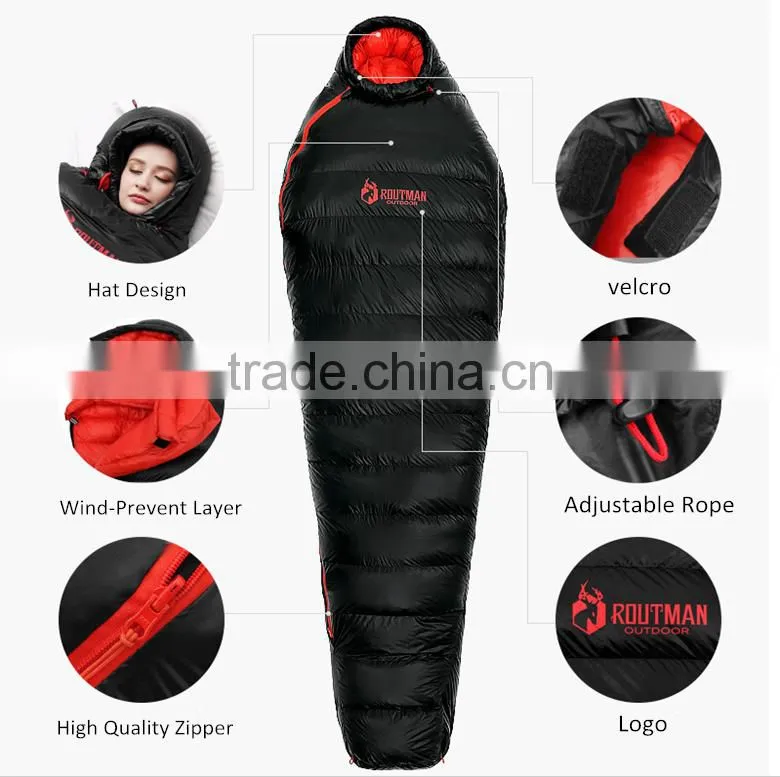 Portable Outdoor Equipment Duck Down Sleeping Bag for Winter
