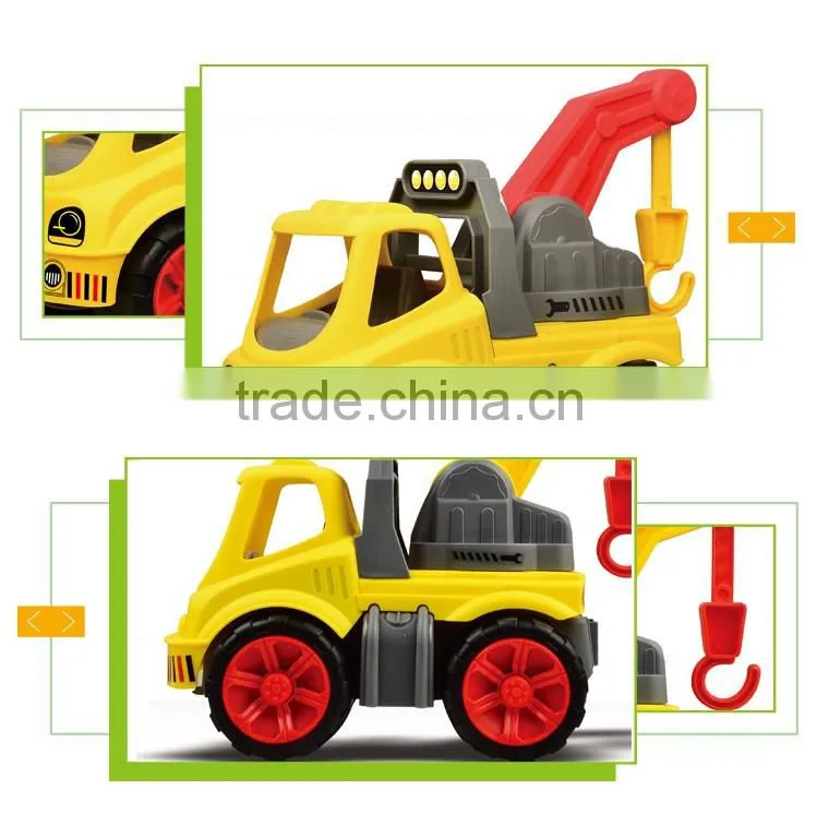 Newest product kids plastic sliding concrete pump truck model toys