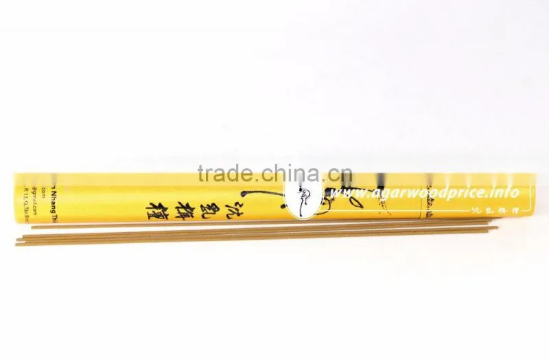 Agarwood incense without sticks in yellow cylinders - 100% Agarwood powder