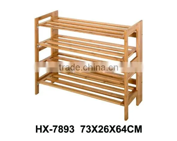 2015 cheap hot selling wooden bamboo shoe racks