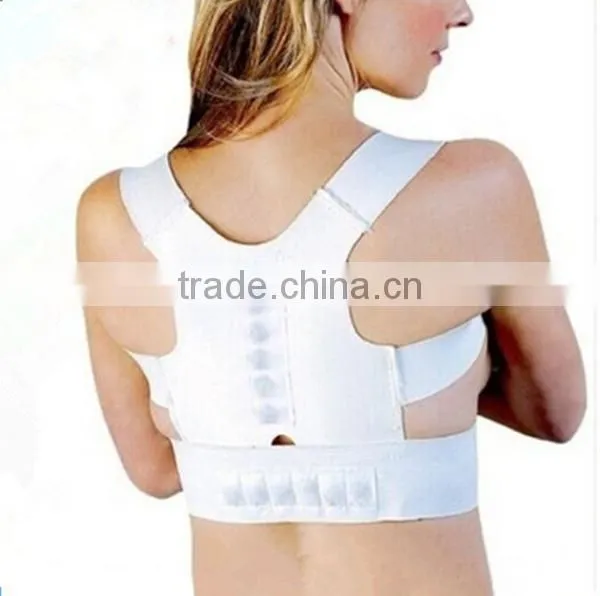 Adjustable Heating magnetic Magnetic Back posture corrector Support Belt Brace ,neoprene back posture shoulder support brace