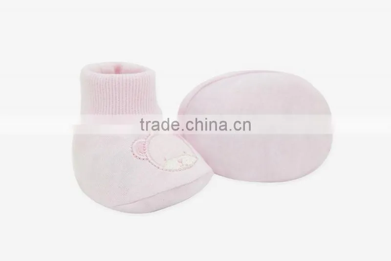 Wholesale Baby Product Lovely Beer Embroidered Organic Cotton Fancy Baby Sock