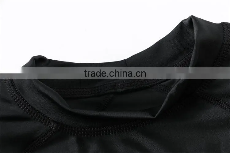 2016 custom made clothing manufacturers men's padding compression shirt design
