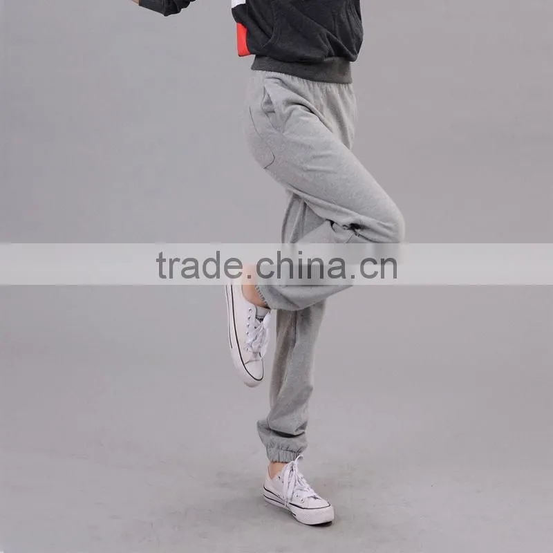 Womens fashion harem sweat pants lady plain dance harem sweat pants