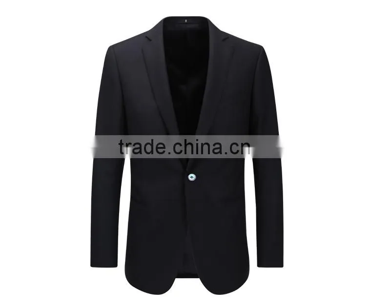 Latest Custom Design Best Brand Men'S 1 Button Black Coat Pant Men Suit