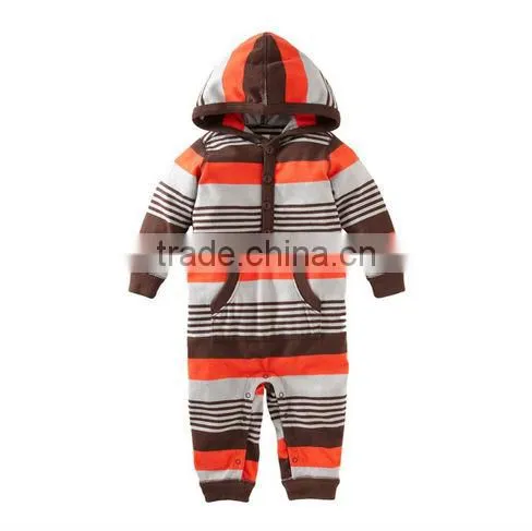china factory cheap baby clothes with hood striped for boy
