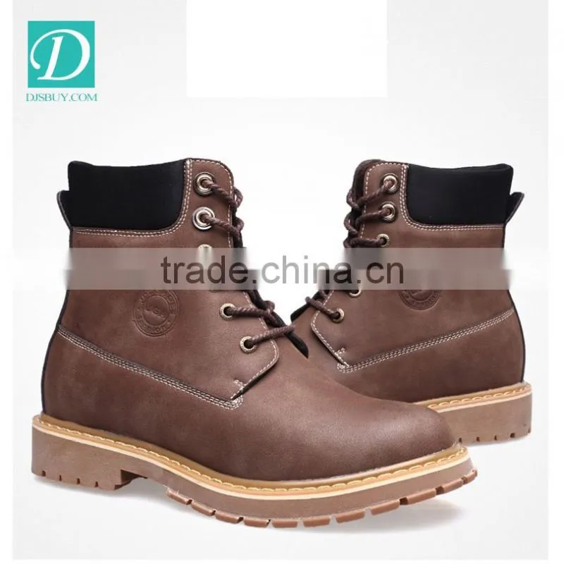 Winter Casual Bootsace Up Walking Flat Men Boots