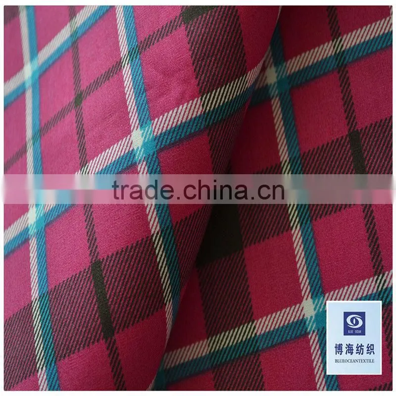 Scotland wind 100% cotton canvas fabric yarn dyed shirting fabric