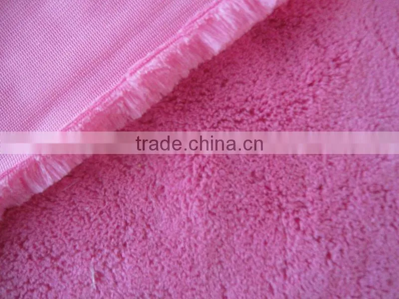 100%ployester circle pv plush/toy fabric/knitting fabric