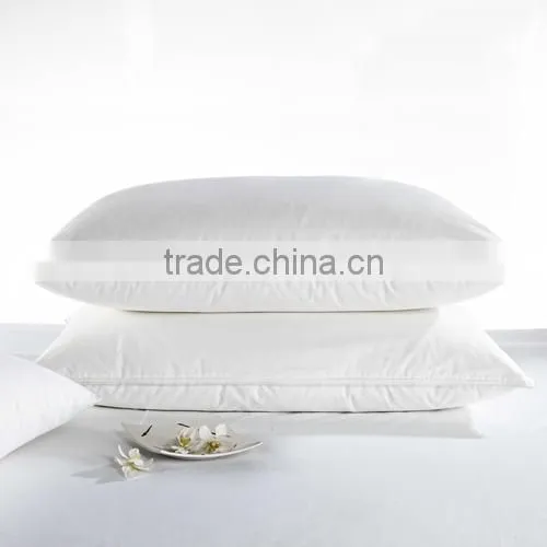 China supplier high quality comfortable hotel pillow, white goose down pillow