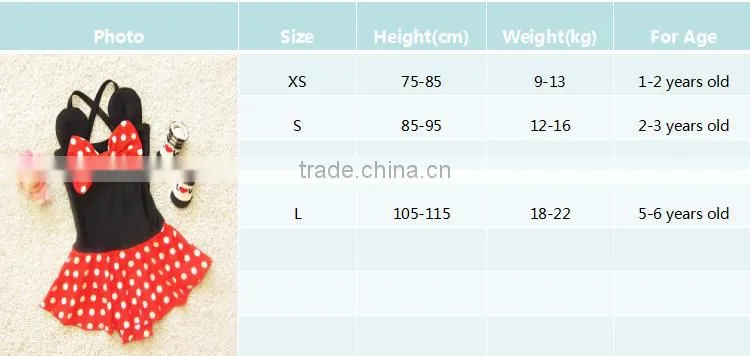 Fashion baby swimwear 1-6 years old kids girls swimsuit one piece