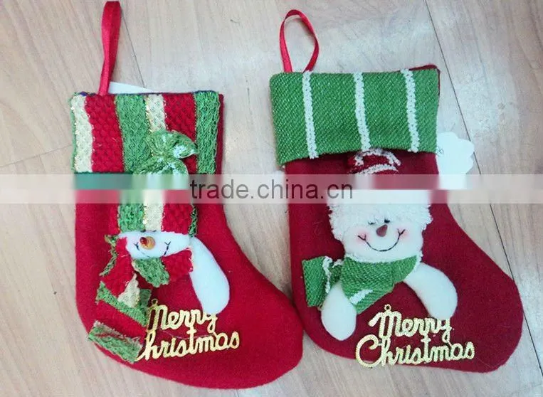 Felt Christmas socks with snowman