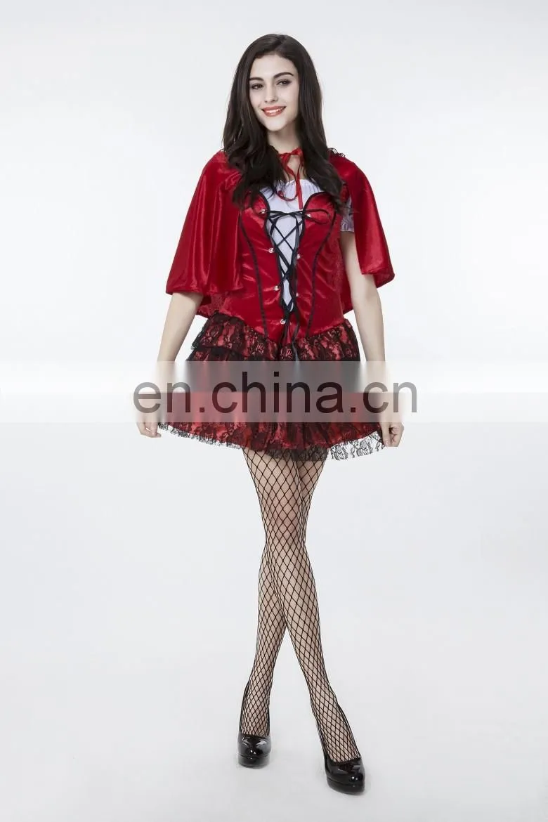 Hight quality women party little red riding hood costume