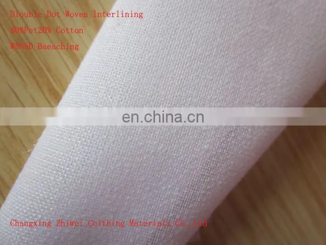 Woven Cotton Interlining white colored wholesale home textil