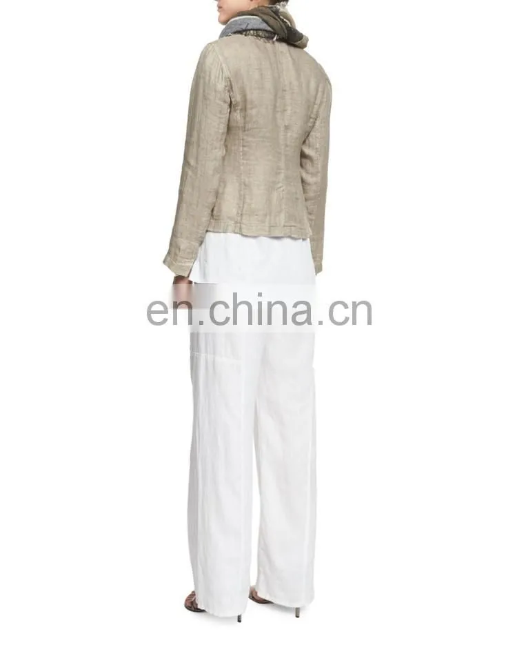 italian linen women winter jacket