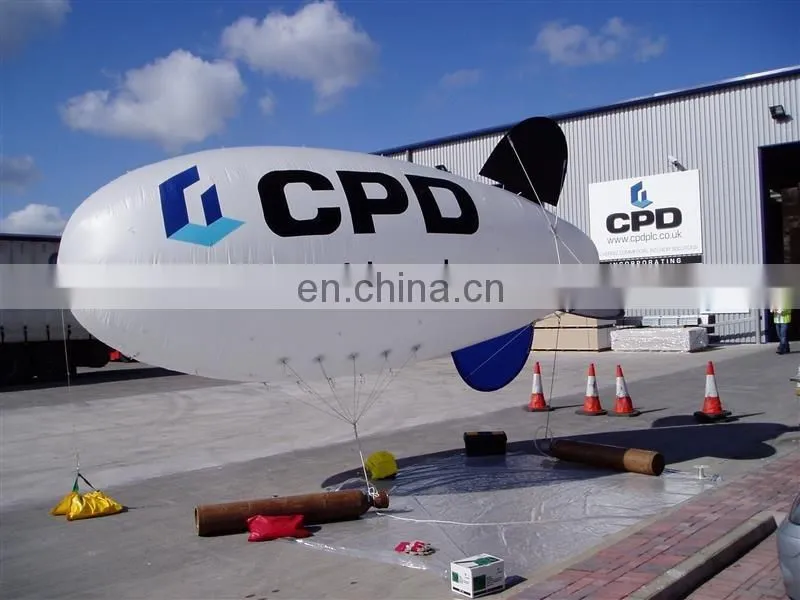 flying Inflatable zeppelin airplane advertising helium blimp for promotion