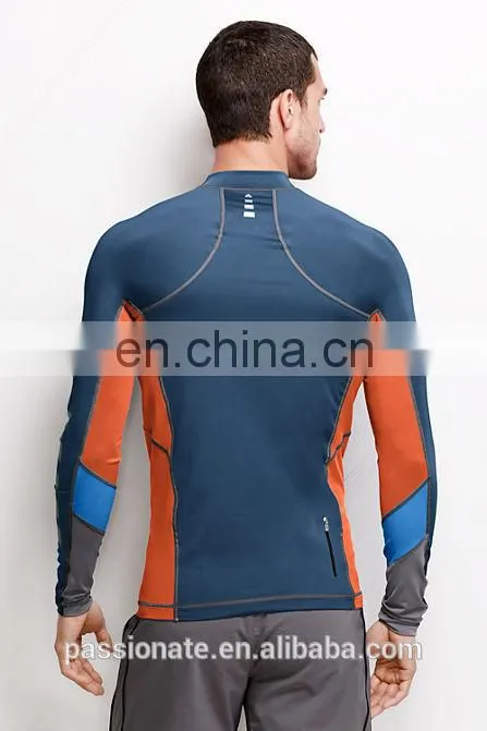 Custom dye sublimation long sleeve rash guard compression shirt