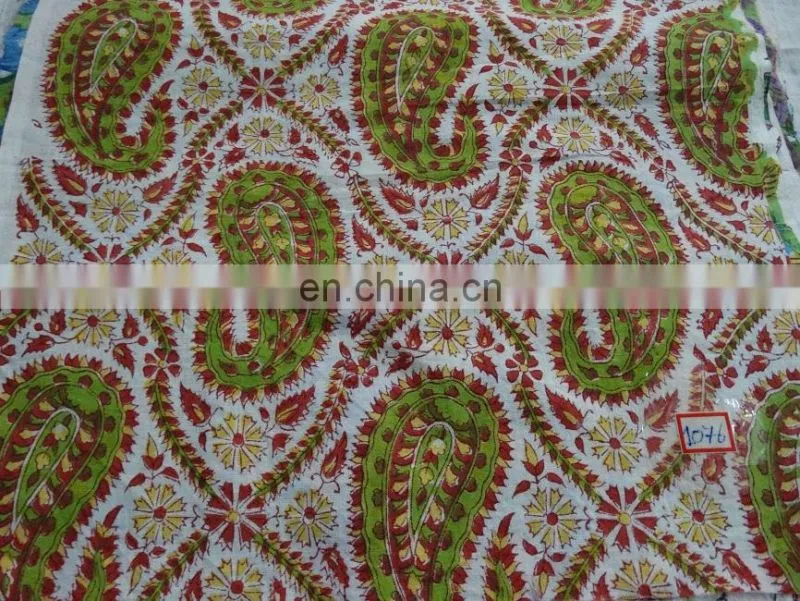Vhb 06 Beautiful Leaf pattern Blue Cotton Indigo Dabu Hand Block Cotton fabric Manufacturer from Jaipur