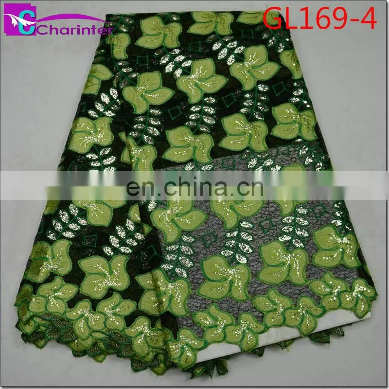 african wedding lace fabrics organza GL169