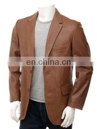 Men Leather Coat, Fashion long leather coat for men keep warm winter coat wholesale 2017