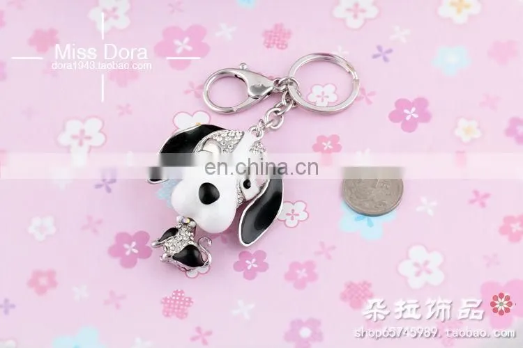 bling bling jewelled dog keychain dog rhinestone keychain CD-KD018