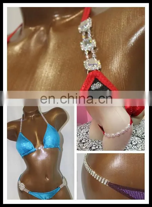 Fashion silver bra bikini connectors for ladies swimwear accessory