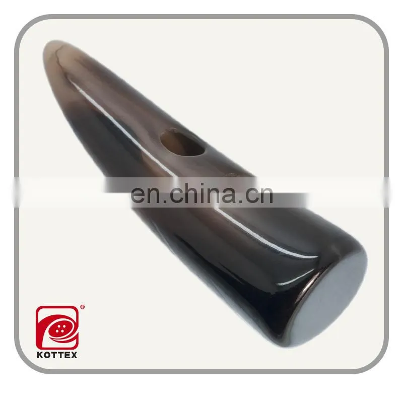 2-hole resin/poly imitation horn toggle buttons for coat,coat toggle button
