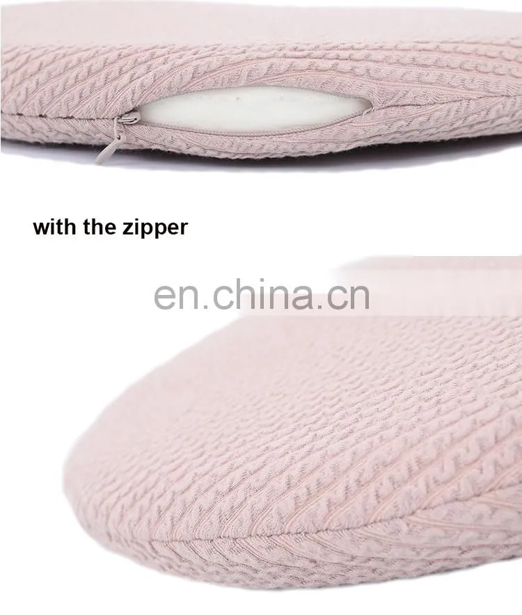 Custom pink chair pad round stool cushions round rattan outdoor home chair seat cushion with memory foam filling