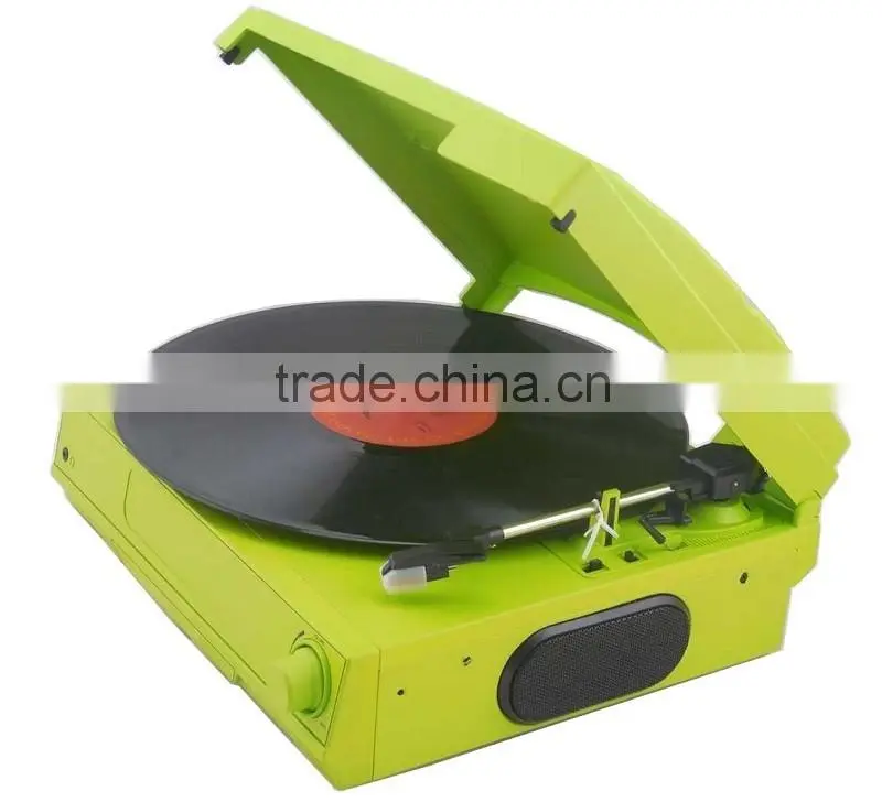 Back To Vinyl!!! 3 Speed Record Player with Built-in Speaker