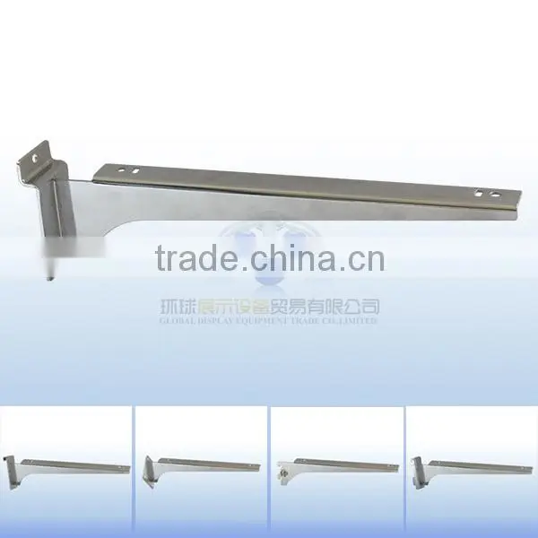 250mm Metal chrome double purpose shelf holder for oval tube