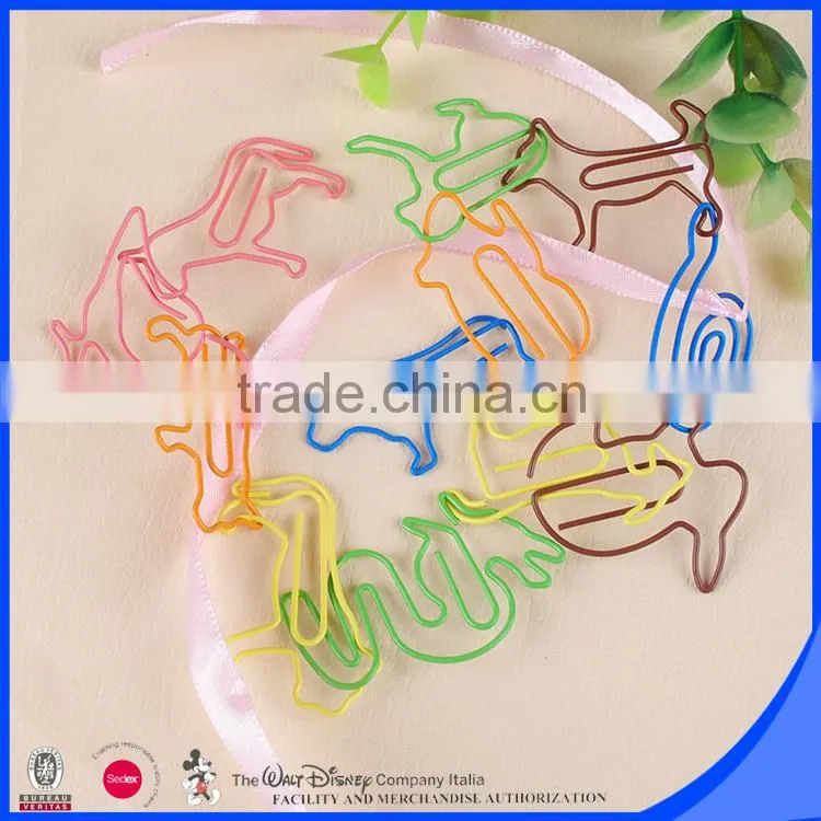 Popular animal shape paper clips assorted color in USA