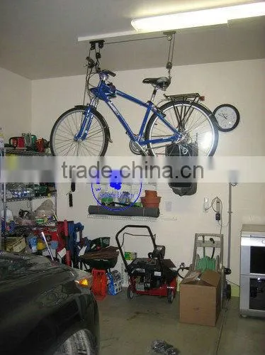 Bicycle Cycle Bike Storage Lift Ceiling Roof Mount Pulley Hoist Garage Shed Rack