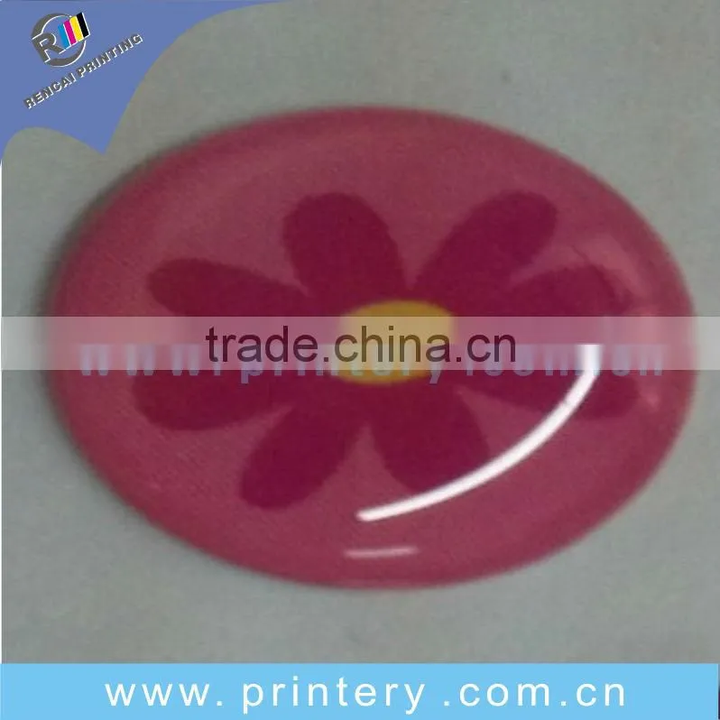 fashionable round 3d clear epoxy stickers