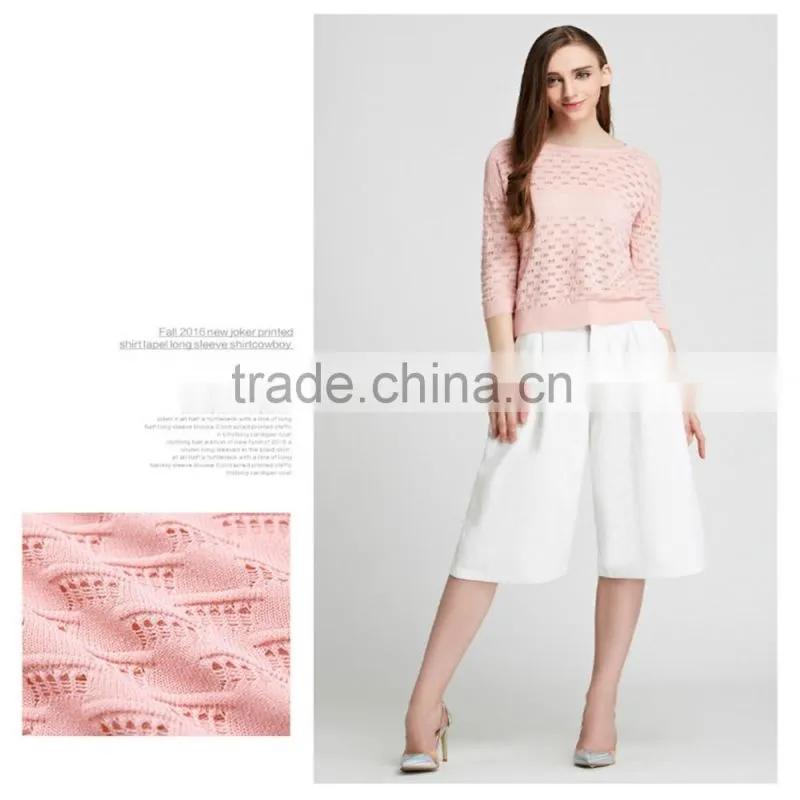 New style summer hollow hedging pullover sweater for women