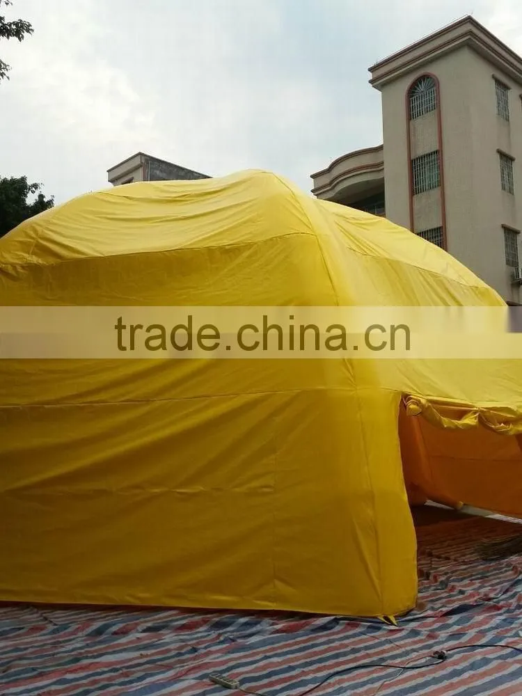 2015 New arrvail yellow gaint soccer dome inflatable outdoor tent for sale