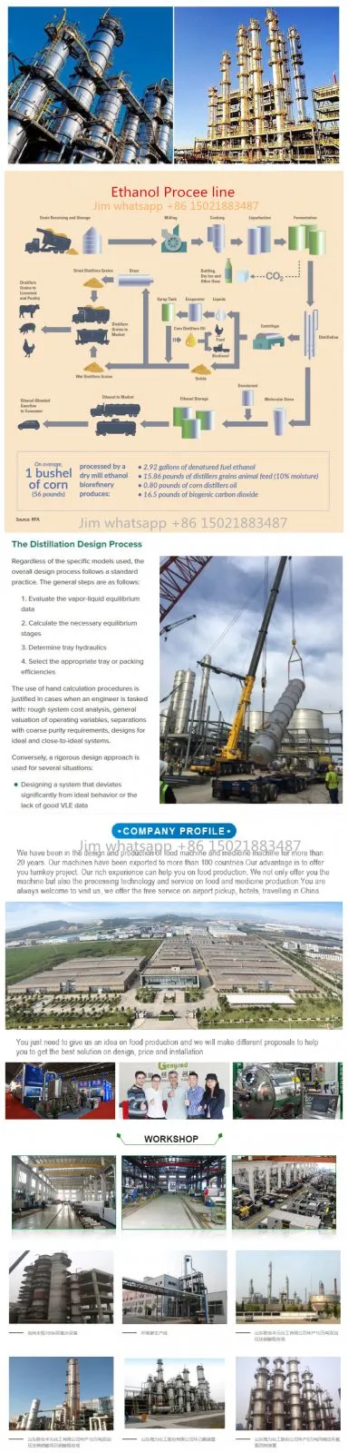 Sugar Cane Ethanol Making Machine Complete Process Line