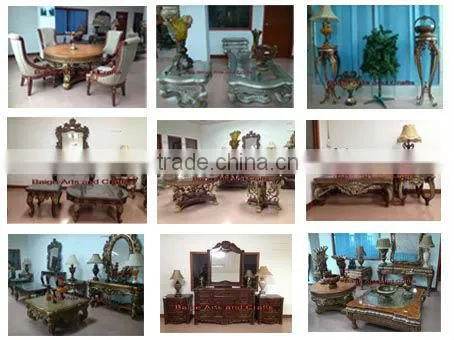 Luxury Wrought Iron Console Table and Mirror S-0091