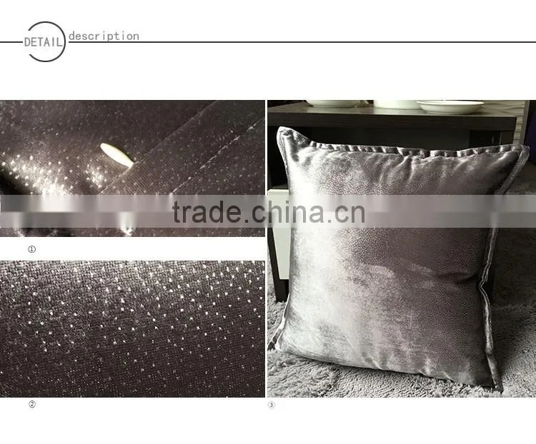 velvet pillow with flange dot foil print