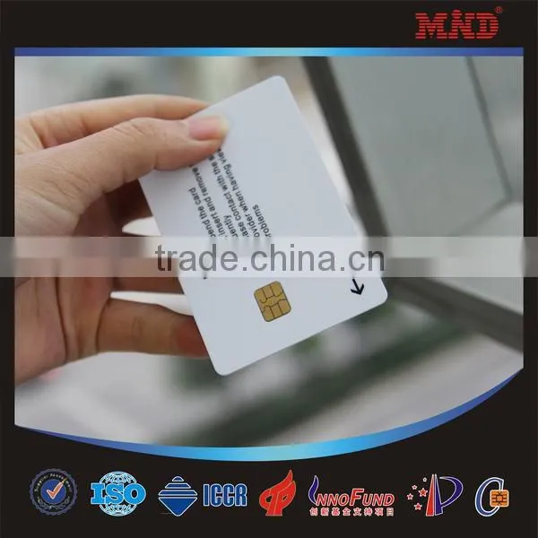MDC277 PVC contact smart IC card with 4442 chip+magnetic stripe,3-tracks,HiCo