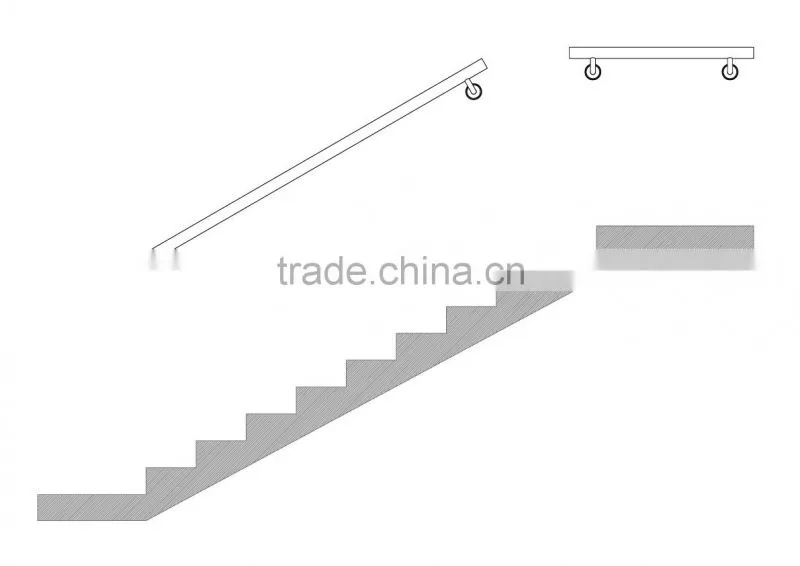 Stainless Steel Staircase Handrail Easy Assembly and Convenient Installation