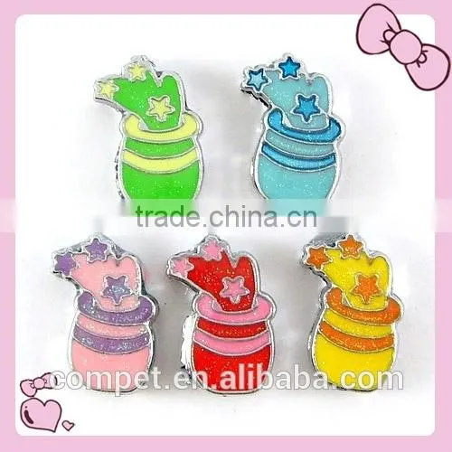 Stockings Cartoon Enamel Slide Charm 8mm inner Width Wholesale