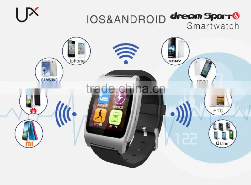 2015 Bluetooth 4.0 1.44' Screen Android & IOS i5 smart watch phone