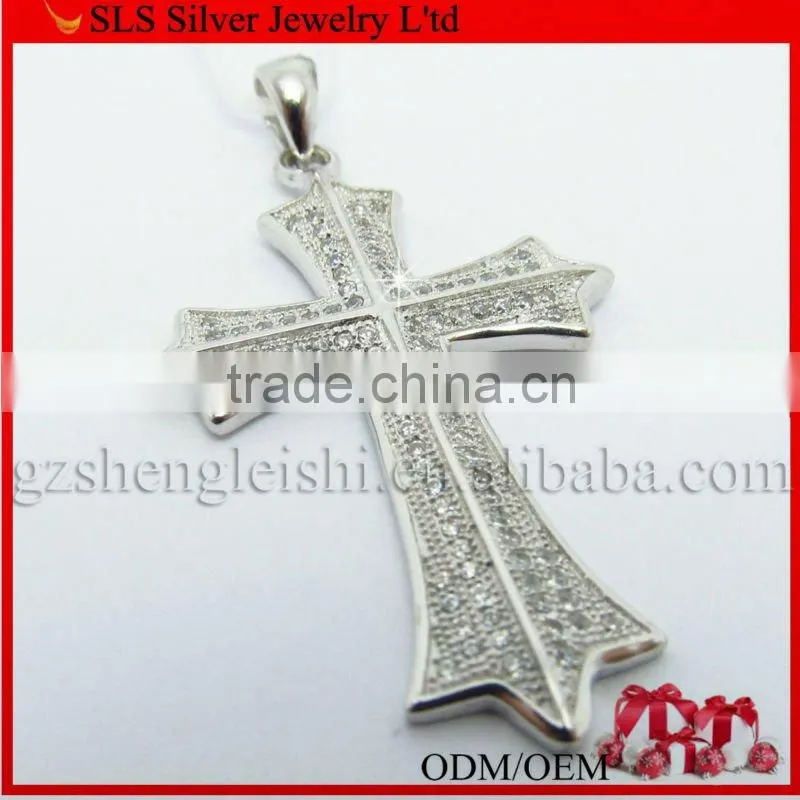 2012 attractive sterling silver cross pendant